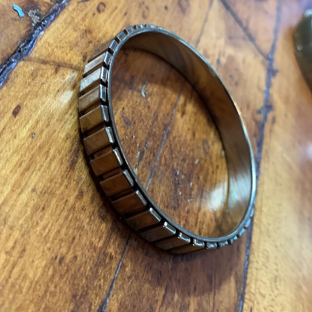 NWOT Gold Watchband Bangle Bracelet